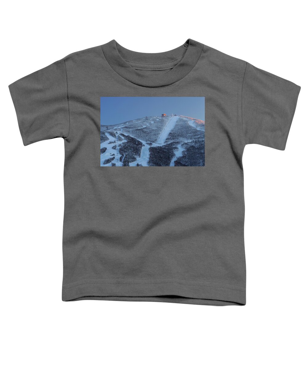 Cannon Toddler T-Shirt featuring the photograph Cannon Mountain Sunset Frost by White Mountain Images