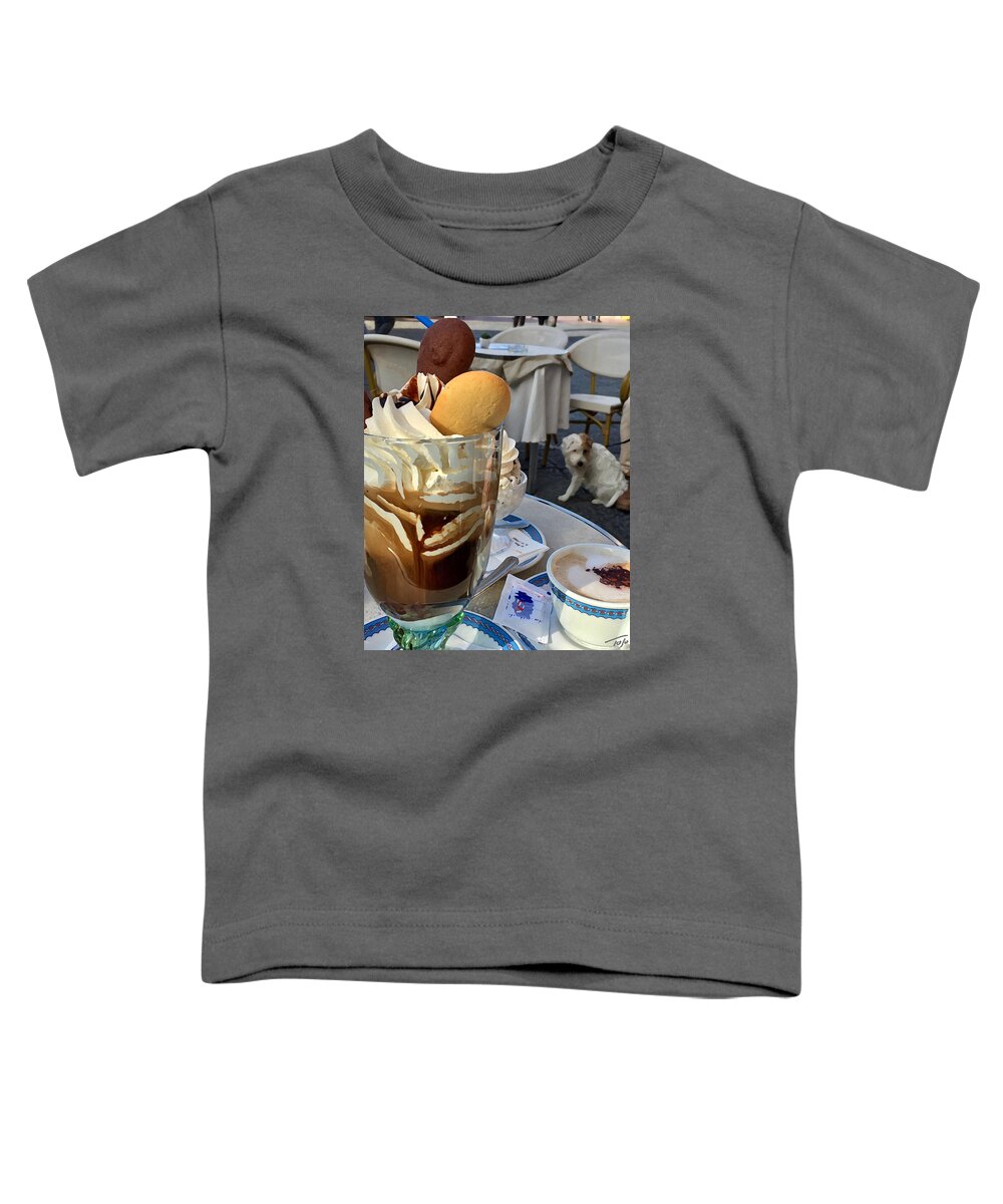 Capri Toddler T-Shirt featuring the photograph Capri Cafe Au Lait by Tom Johnson