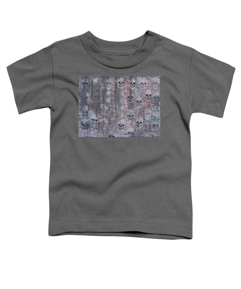  Toddler T-Shirt featuring the mixed media Catacomb Wallpaper by SORROW Gallery