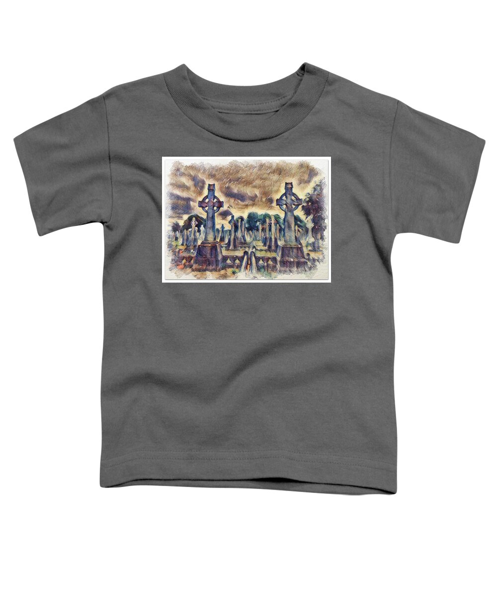 Celtic Cross Toddler T-Shirt featuring the photograph Celtic Cross by Mark Callanan