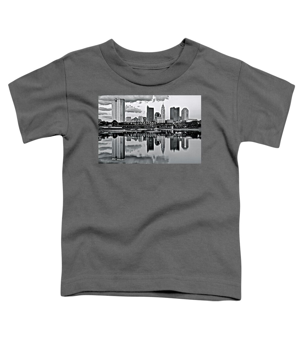 Columbus Toddler T-Shirt featuring the photograph Charcoal Columbus Mirror Image by Frozen in Time Fine Art Photography