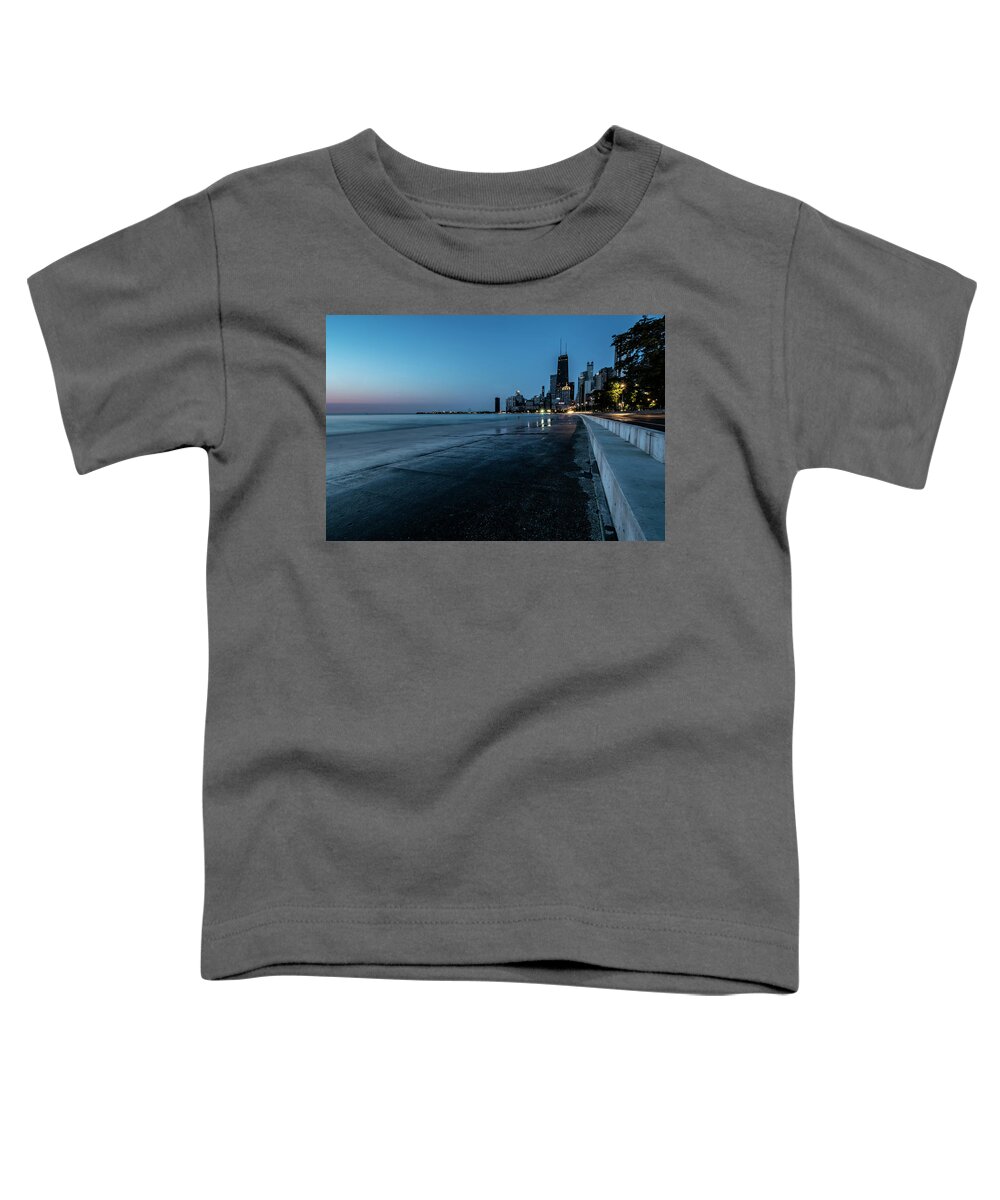 Chicago Toddler T-Shirt featuring the photograph Chicago's lakefront at dawn by Sven Brogren