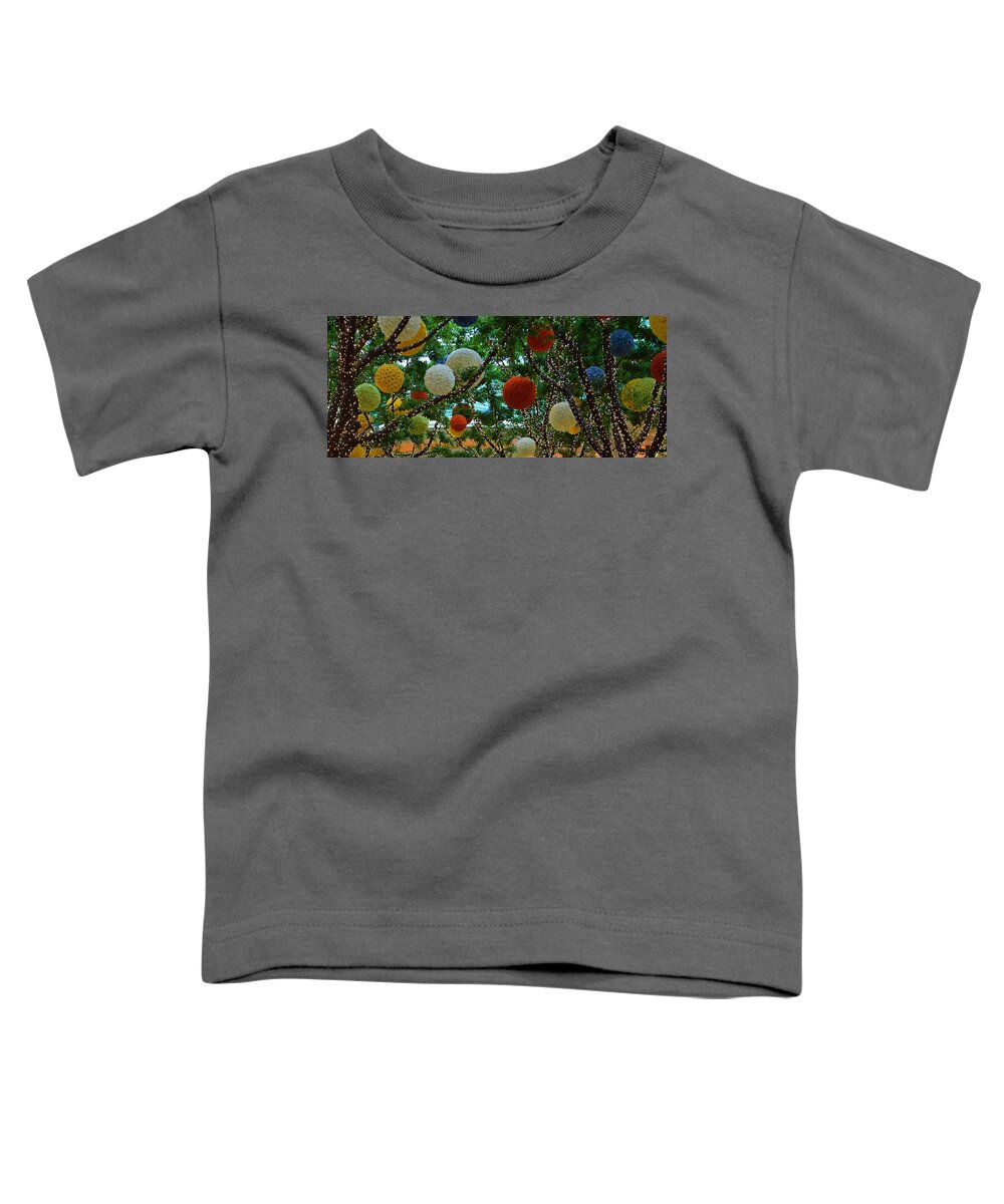 Christmas Toddler T-Shirt featuring the photograph Christmas Lights Vegas by Bnte Creations