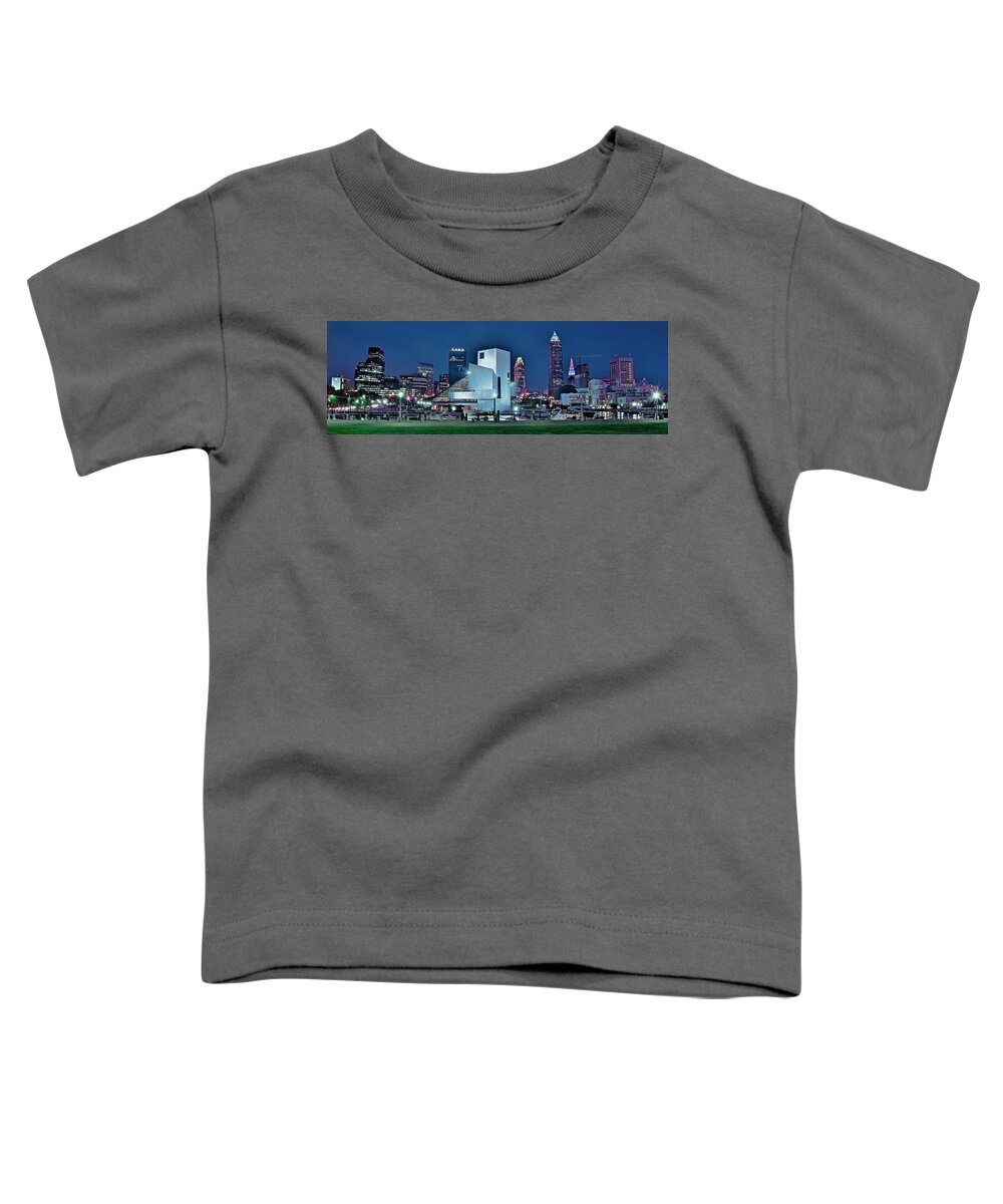 Cleveland Toddler T-Shirt featuring the photograph Cleveland on the Move by Frozen in Time Fine Art Photography