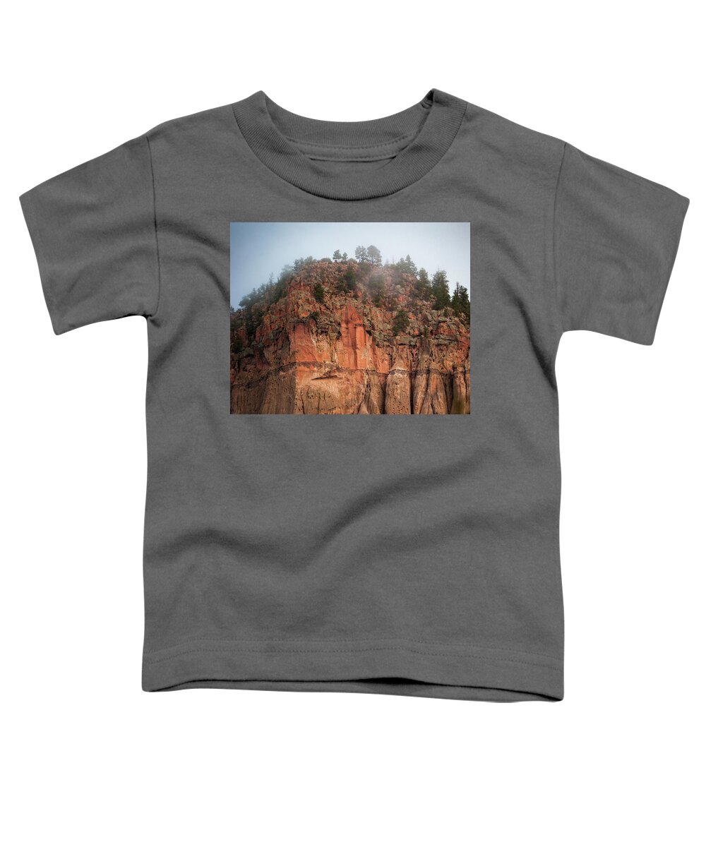Nature Toddler T-Shirt featuring the photograph Cliff Face hz by Jeff Phillippi