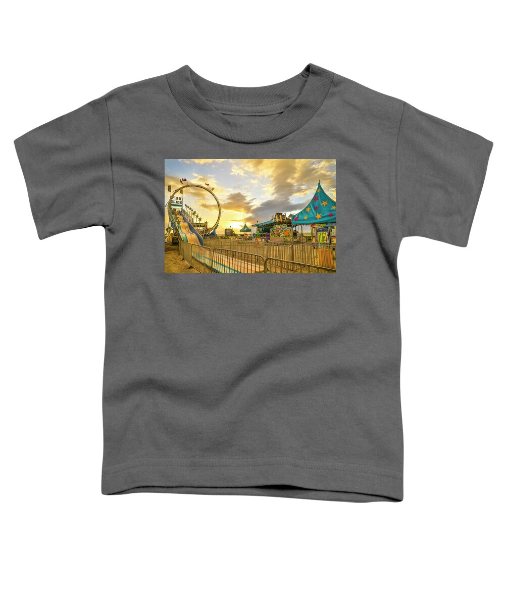 Slide Toddler T-Shirt featuring the photograph Coastal Carnival II by Christopher Rice