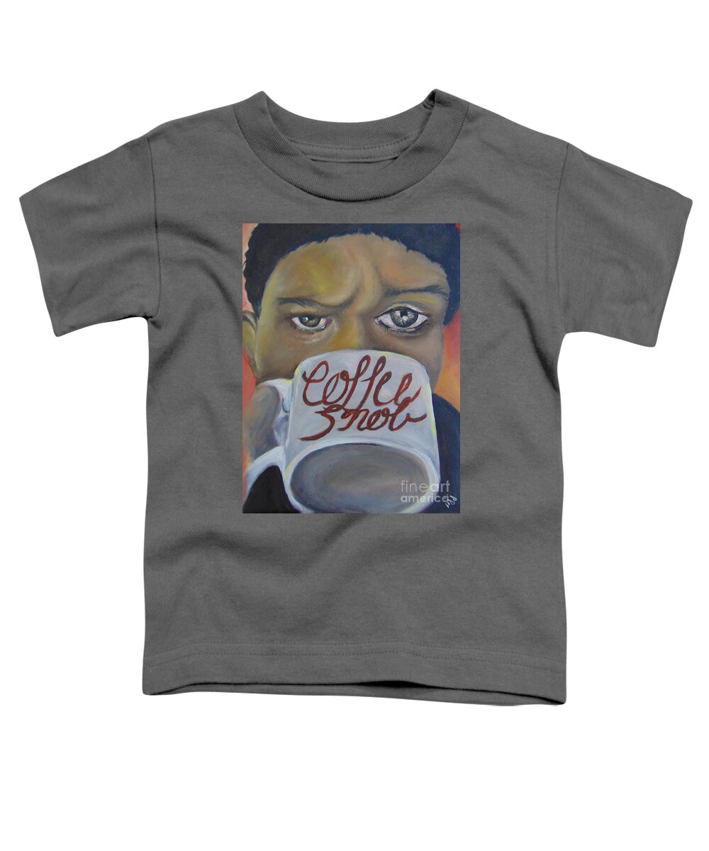 Coffee Cup Toddler T-Shirt featuring the Coffee Snob by Saundra Johnson