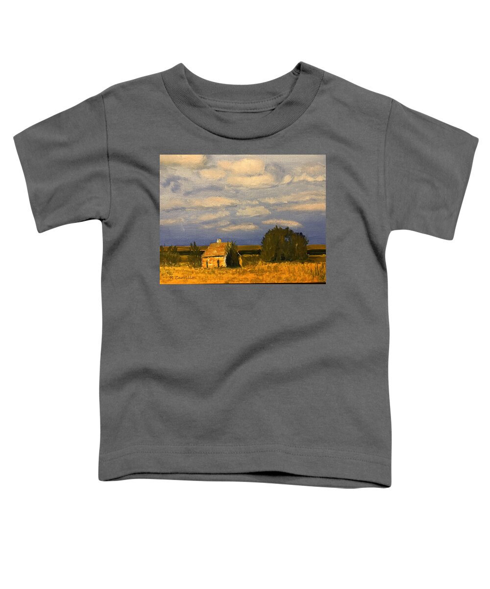 Morning Landscape Toddler T-Shirt featuring the painting Country Morning by Ruben Carrillo