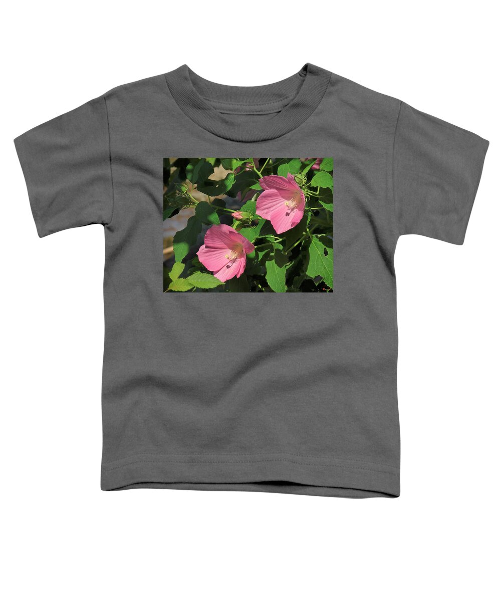 Nature Toddler T-Shirt featuring the photograph Crimson-eyed Rosemallows DSMF0110 by Gerry Gantt
