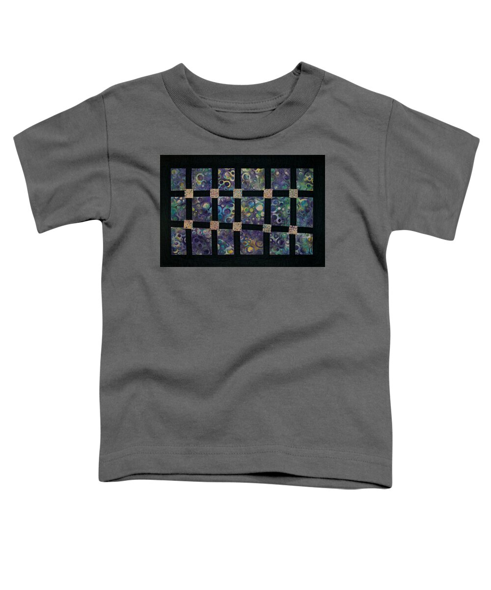 Art Quilt Toddler T-Shirt featuring the tapestry - textile Crossings by Pam Geisel