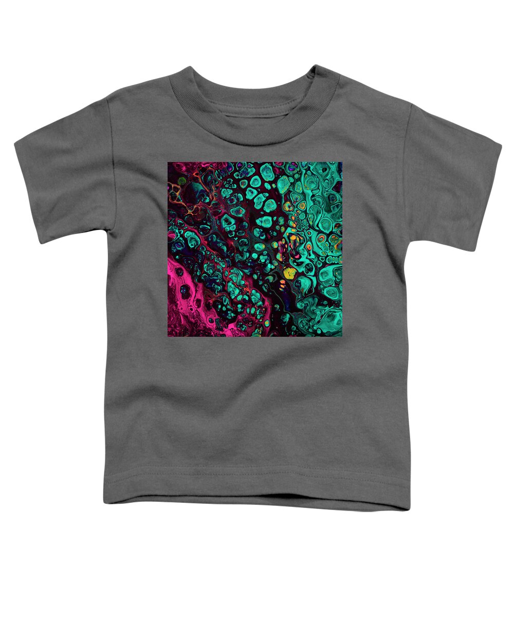 Fluid Toddler T-Shirt featuring the mixed media Crunchberries by Jennifer Walsh