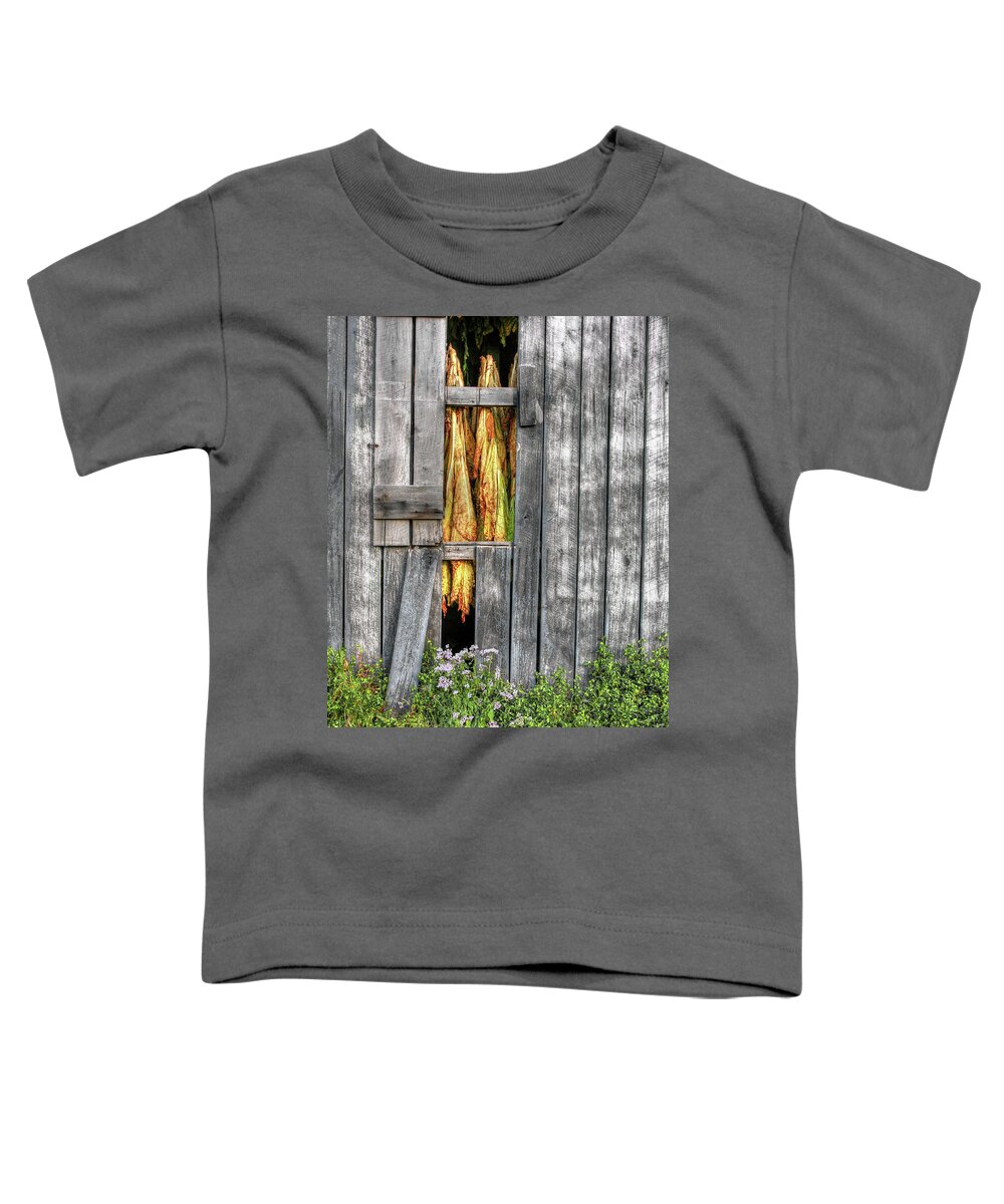 Tobacco Toddler T-Shirt featuring the photograph Curing Time by Randall Dill