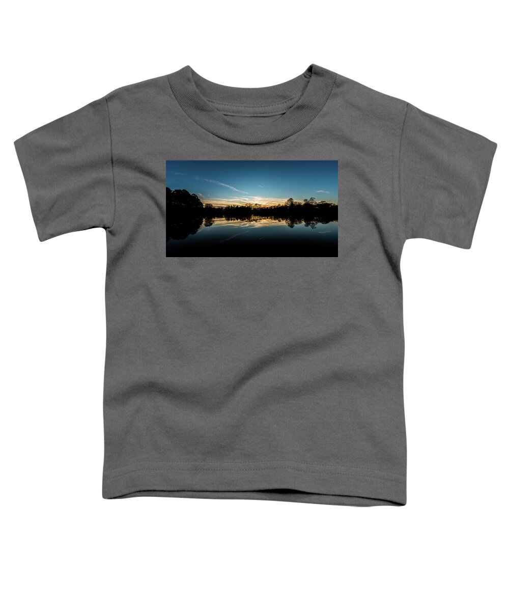 St. Florian Toddler T-Shirt featuring the photograph Dark Sunset - Reflections by James-Allen