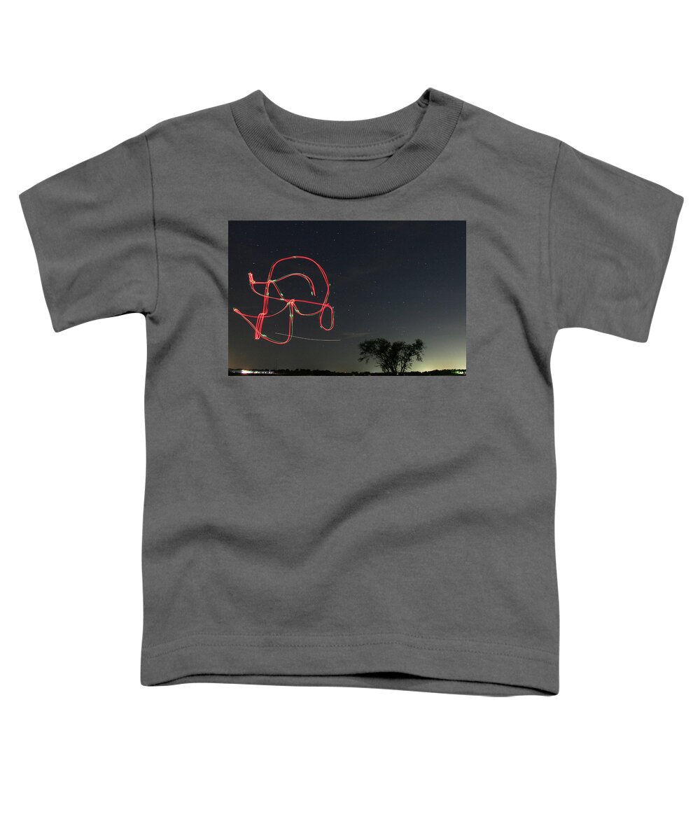 Lightpainting Toddler T-Shirt featuring the photograph Darth by Andrew Nourse