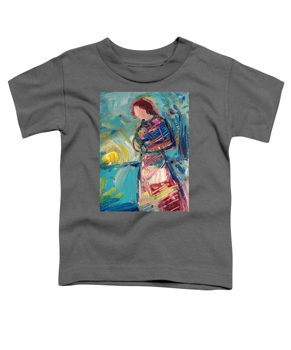 Faceless Art Toddler T-Shirt featuring the painting Daybreak by Deborah Nell