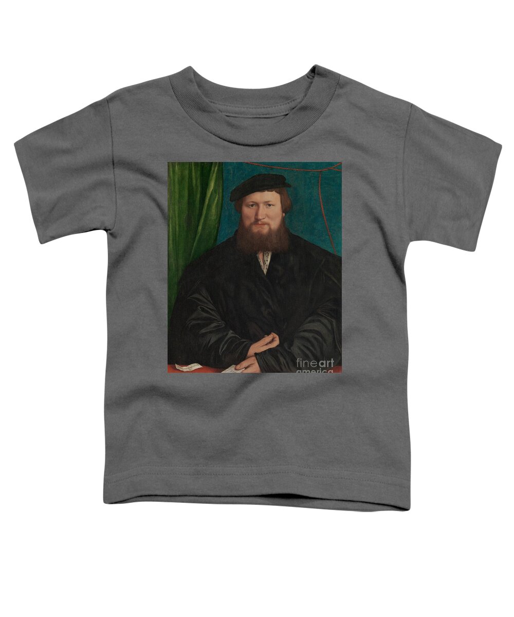 Holbein Toddler T-Shirt featuring the painting Derick Berck of Cologne, 1536 by Hans Holbein the Younger