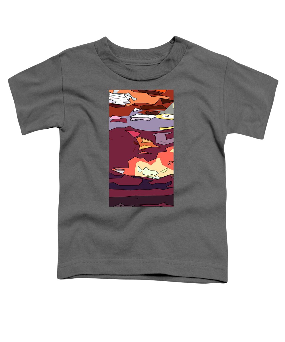 Abstract Toddler T-Shirt featuring the digital art Desert Aspect panel one of three by Linda Mears