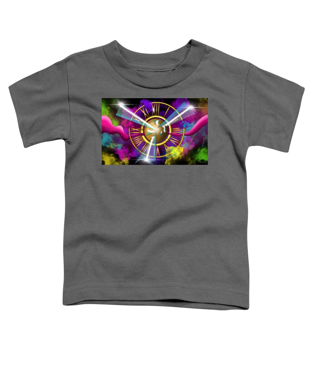 Colorful Toddler T-Shirt featuring the painting Die Zeitreise - The Time Travel by Patricia Piotrak