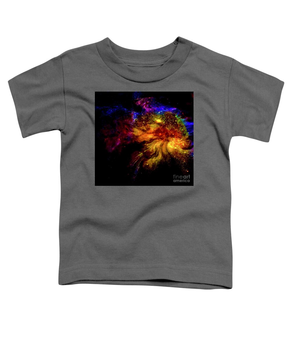 Galaxy Toddler T-Shirt featuring the digital art Digital Galaxy Art by Laurie's Intuitive