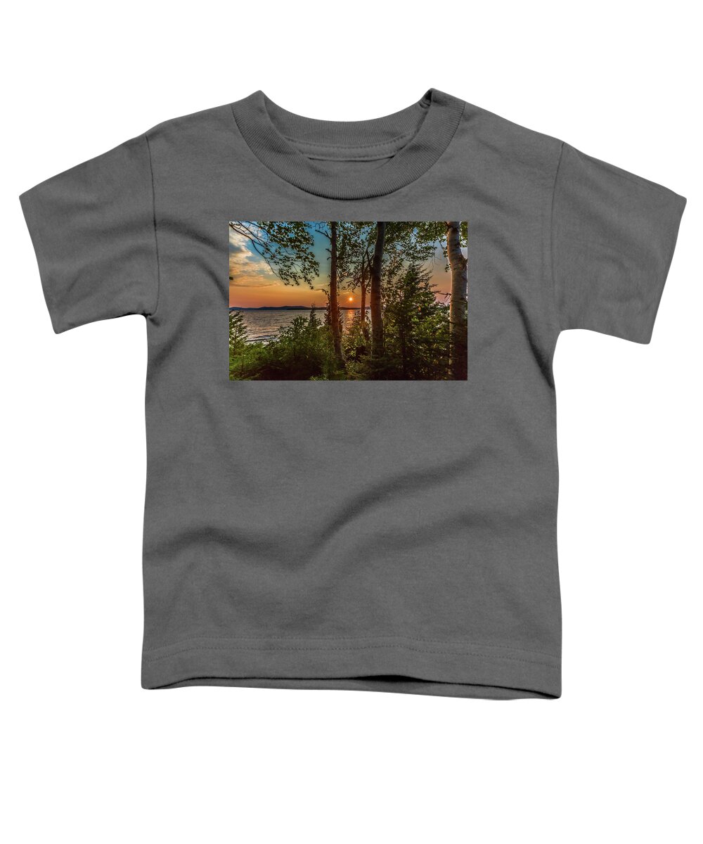 Nature Toddler T-Shirt featuring the photograph Dog Lake Sunsets set the mood by Joe Holley