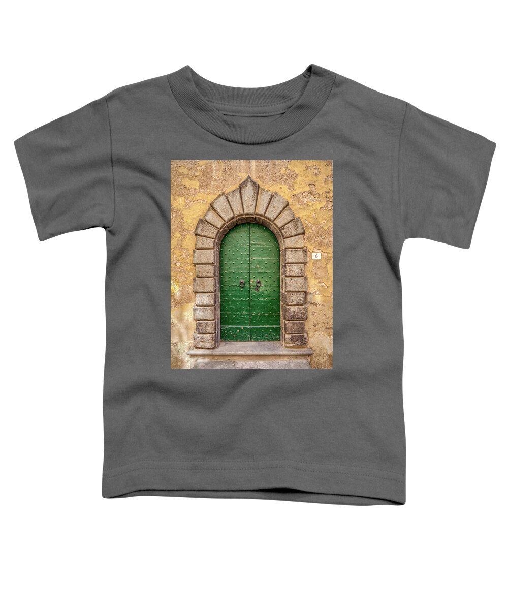 Tuscany Toddler T-Shirt featuring the photograph Door Six of Cortona by David Letts