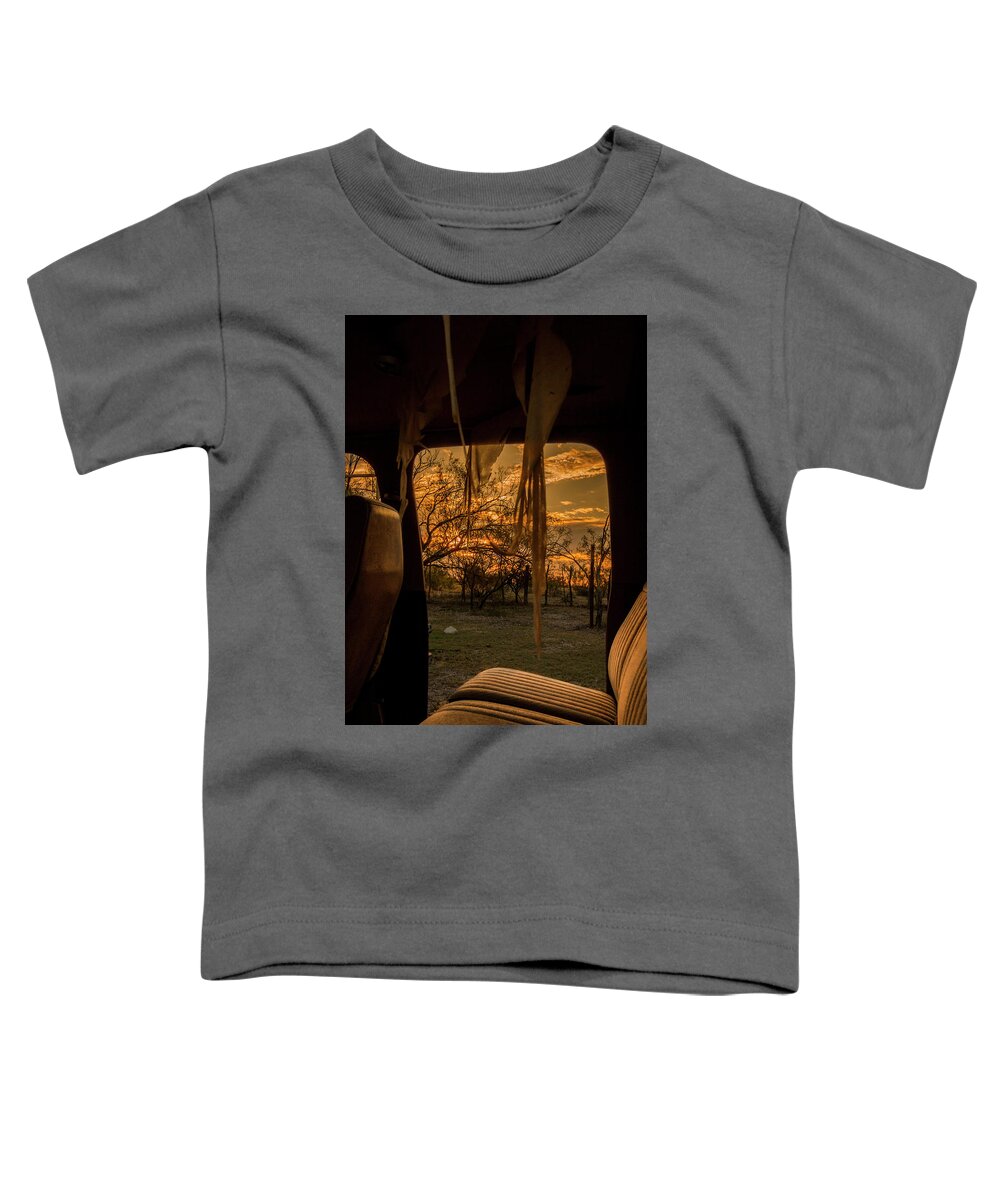 Photo Toddler T-Shirt featuring the photograph Door way to a Texas sunrise by Jason Hughes