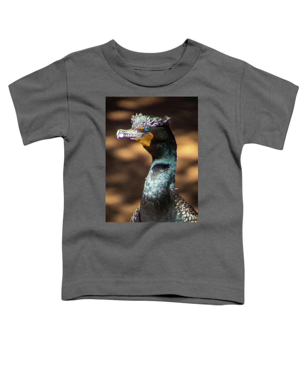 Double-crested Cormorant Toddler T-Shirt featuring the photograph Double-crested cormorant by Donald Pash