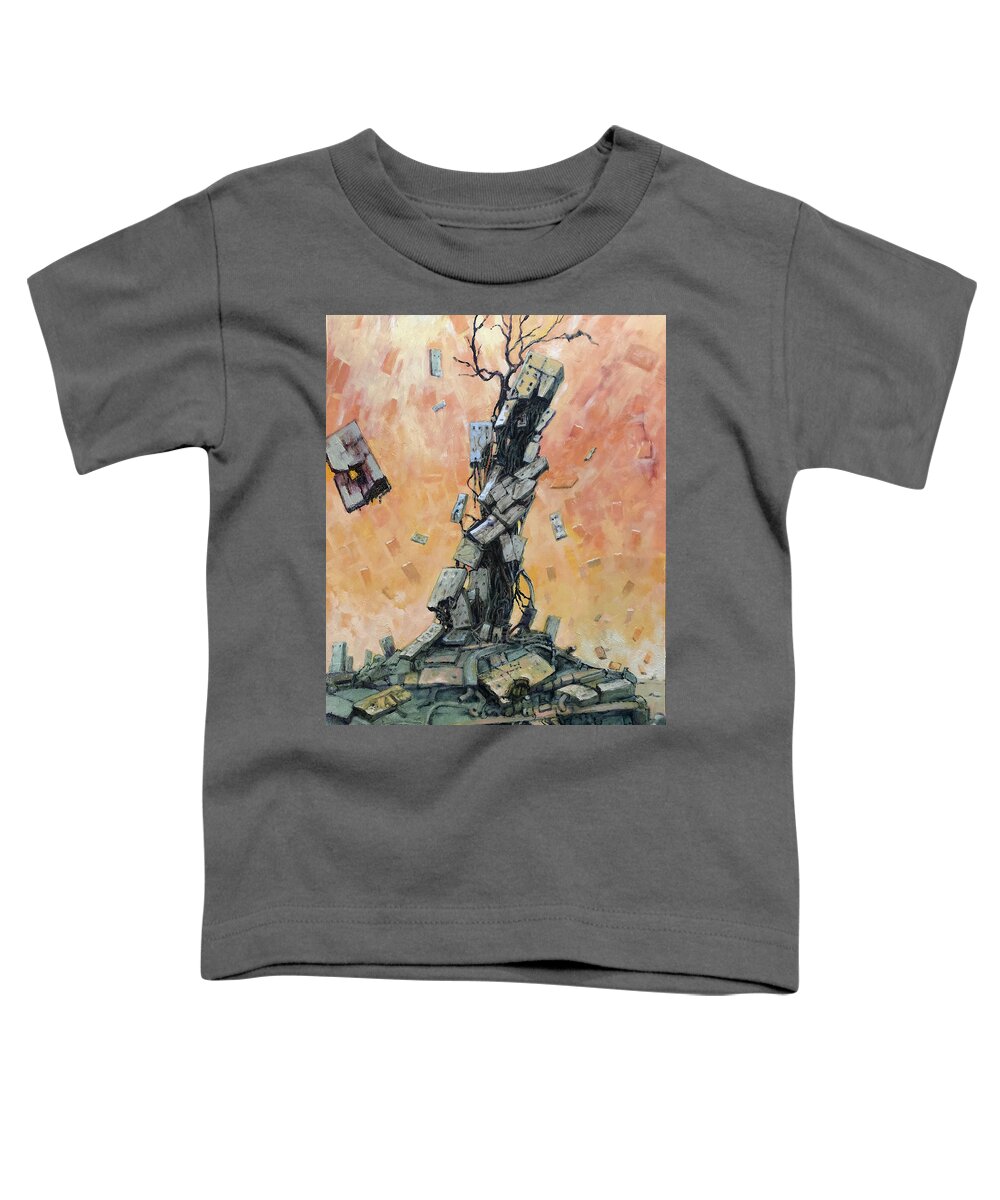 Surreal Toddler T-Shirt featuring the painting Dropped Call by William Stoneham