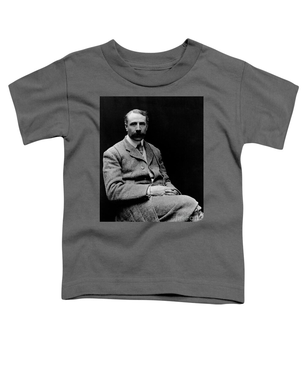Elgar Toddler T-Shirt featuring the photograph Edward Elgar, at time of writing Gerontius, English composer by English School