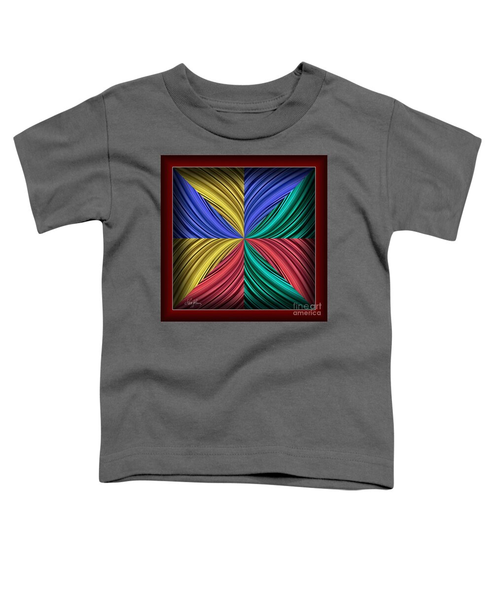 Eight Toddler T-Shirt featuring the digital art Eight Track Of Record by Leo Symon