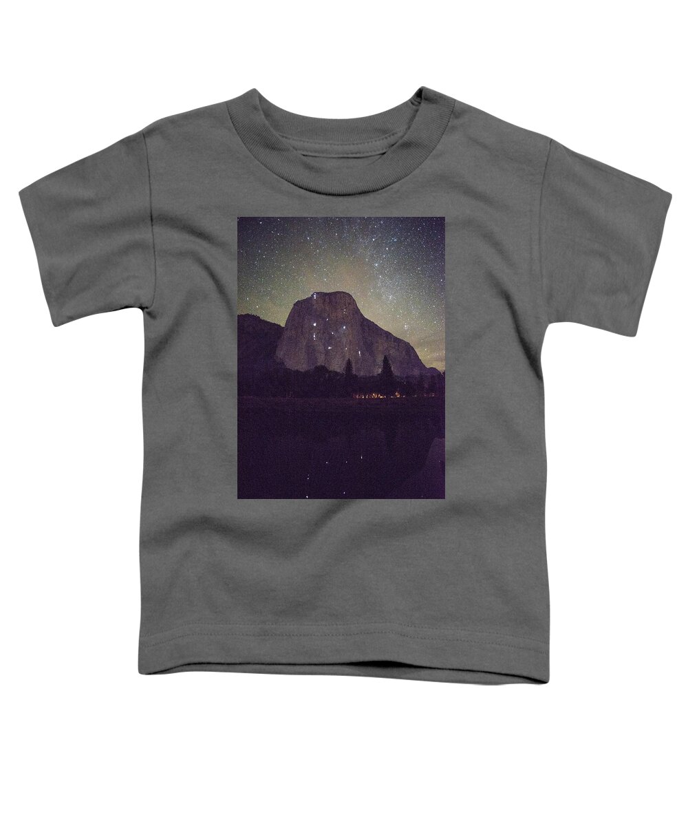 El Capitan Toddler T-Shirt featuring the photograph El Capitan At Night 3 by Bill Roberts