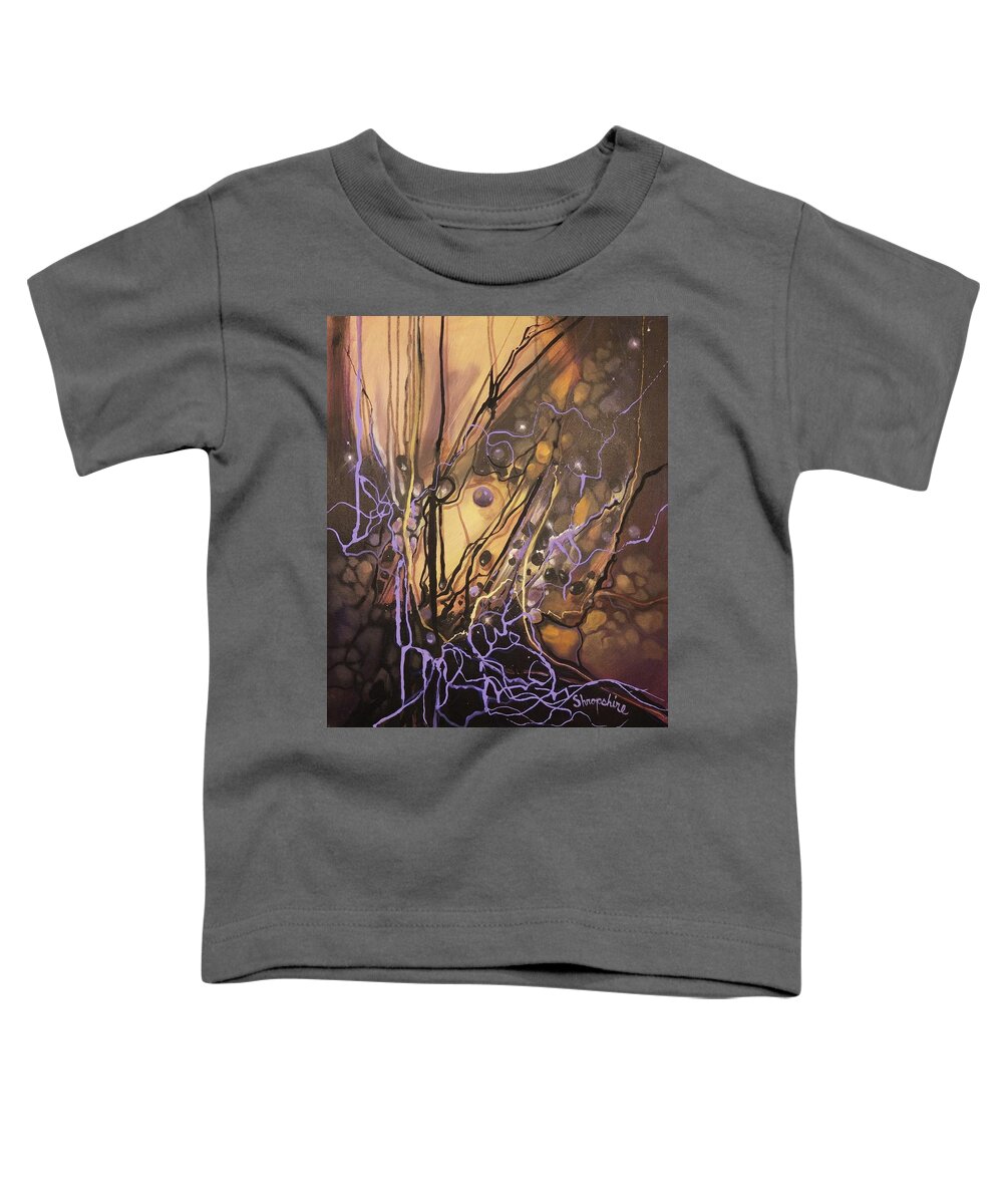 Abstract Toddler T-Shirt featuring the painting Entanglements by Tom Shropshire