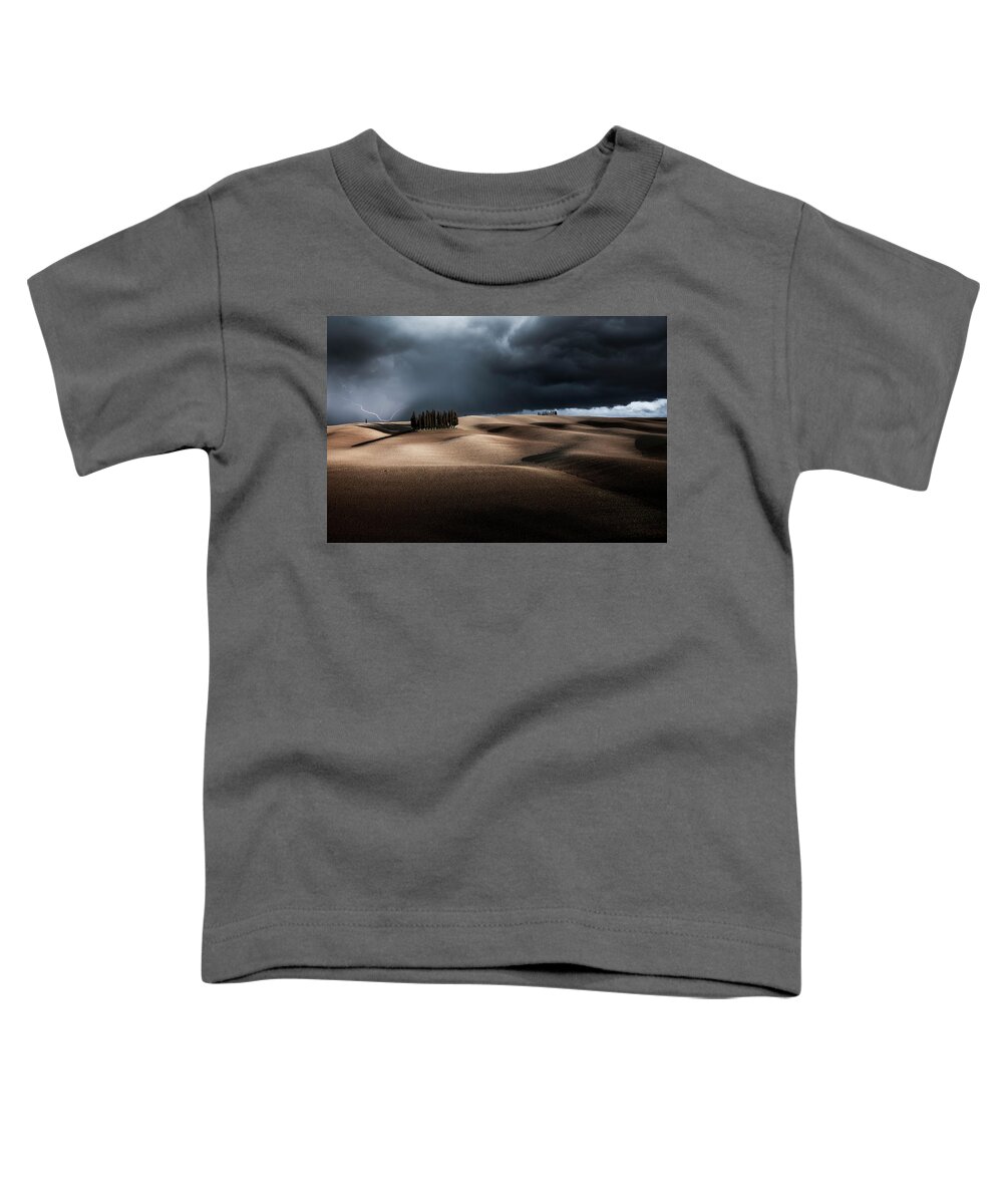 Awlrm Toddler T-Shirt featuring the photograph Eye of the storm by Francesco Riccardo Iacomino