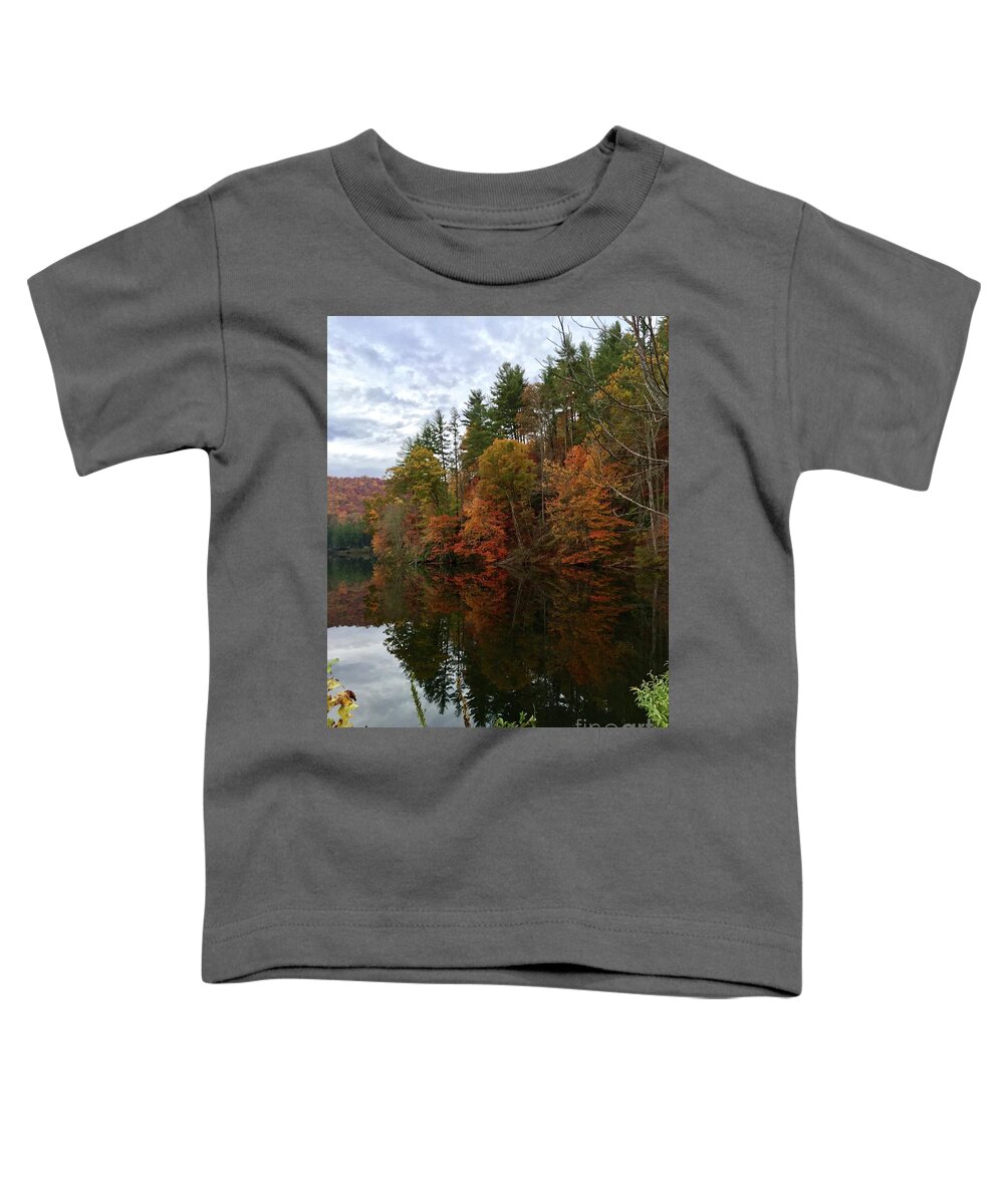 Fall Toddler T-Shirt featuring the photograph Fall at Lake Logan by Flavia Westerwelle
