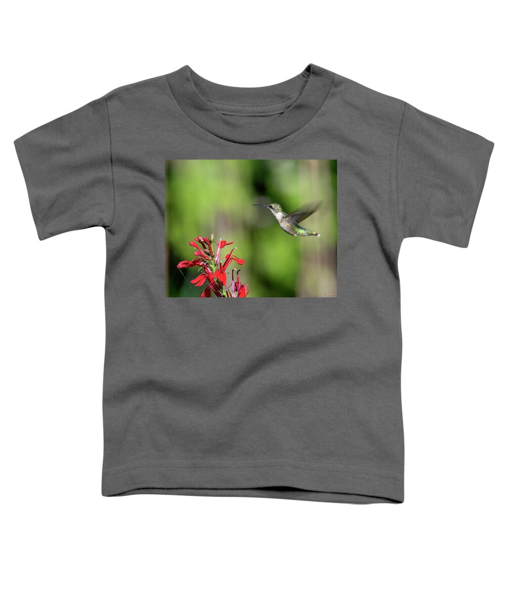 Nature Toddler T-Shirt featuring the photograph Female Ruby-throated Hummingbird DSB0320 by Gerry Gantt
