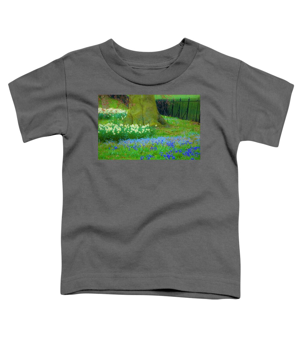 Field Of Flowers Toddler T-Shirt featuring the photograph - Field of Flowers by THERESA Nye