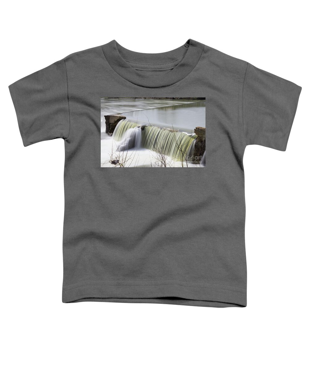 America Toddler T-Shirt featuring the photograph Finley River Dam Waterfall by Jennifer White