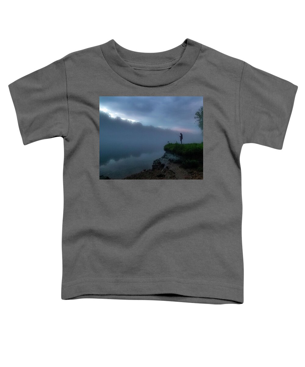 Fishing Toddler T-Shirt featuring the photograph Fishing the White River 2 by Joe Kopp