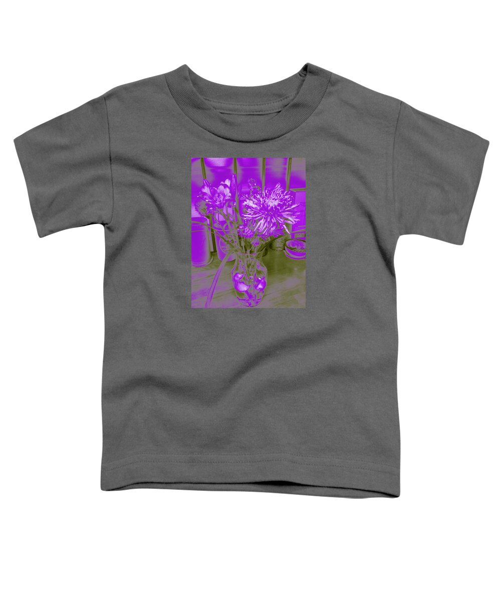 Vase Toddler T-Shirt featuring the photograph Floating Petals Too by Debra Grace Addison