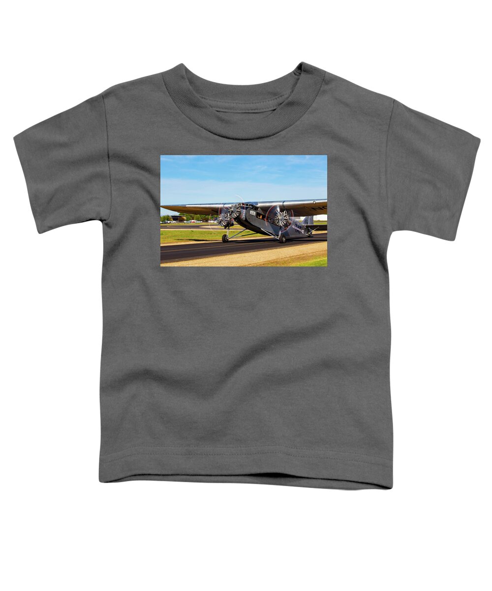 Liberty Ford Tri-motor 5-at-b - Tat Toddler T-Shirt featuring the photograph Ford Tri-Motor Airplane #5 by Dart Humeston