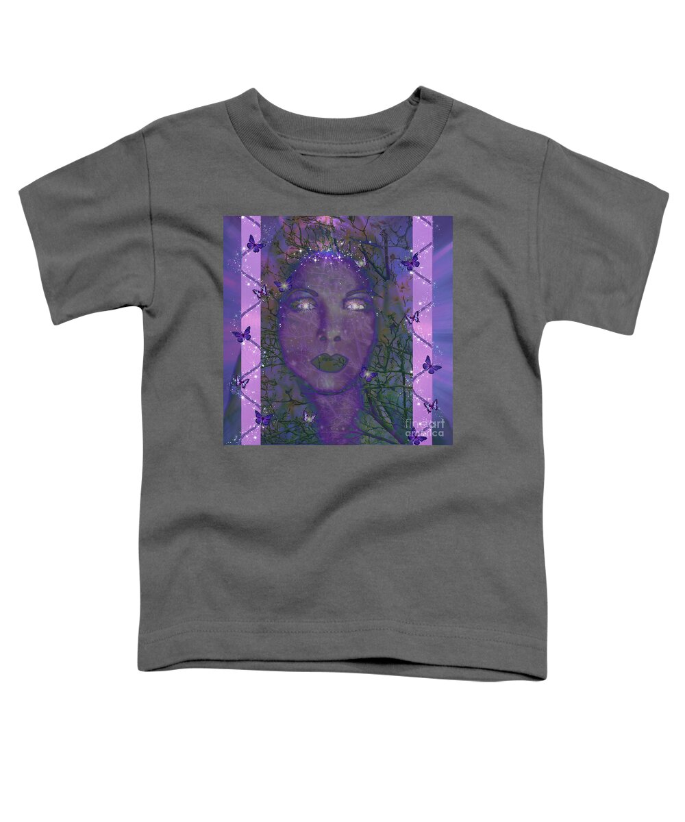 Spring Toddler T-Shirt featuring the mixed media Forever In Spring by Diamante Lavendar