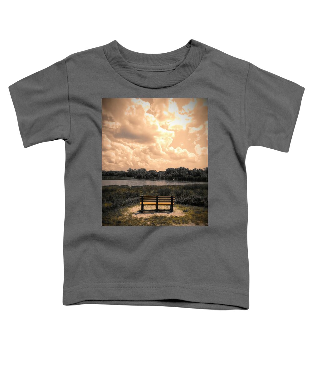 Bench Toddler T-Shirt featuring the digital art From Here to Eternity by Robert Stanhope