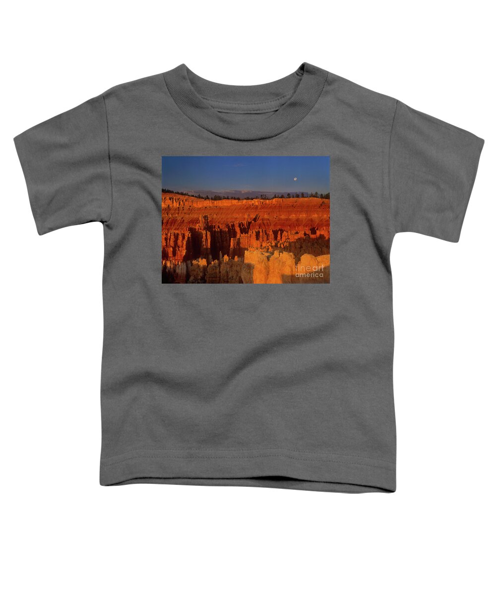Dave Welling Toddler T-Shirt featuring the photograph Full Moon Over Silent City Bryce Canyon National Park Utah by Dave Welling