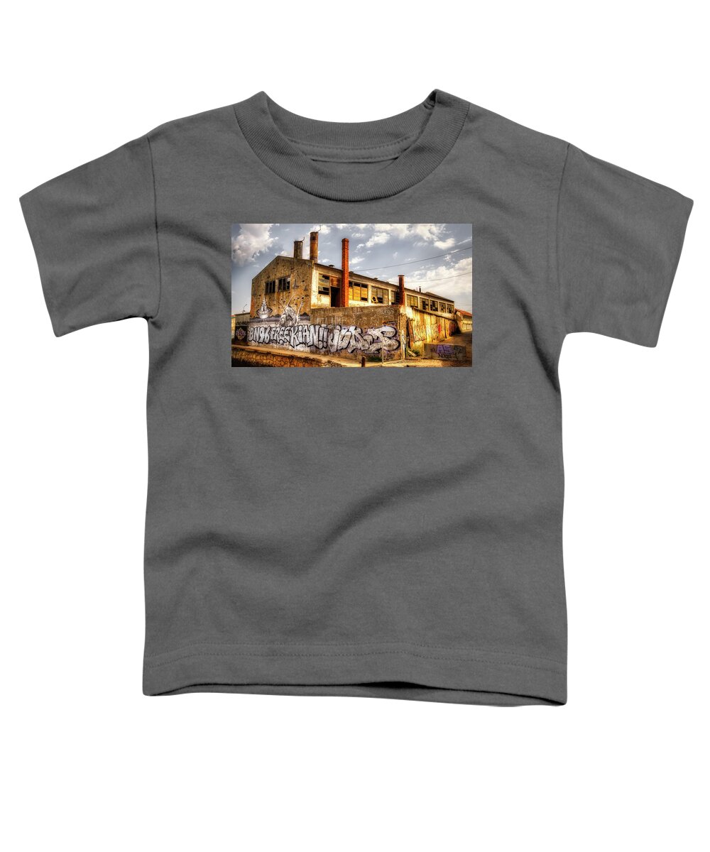 Abandoned Toddler T-Shirt featuring the photograph Ghost factory by Micah Offman