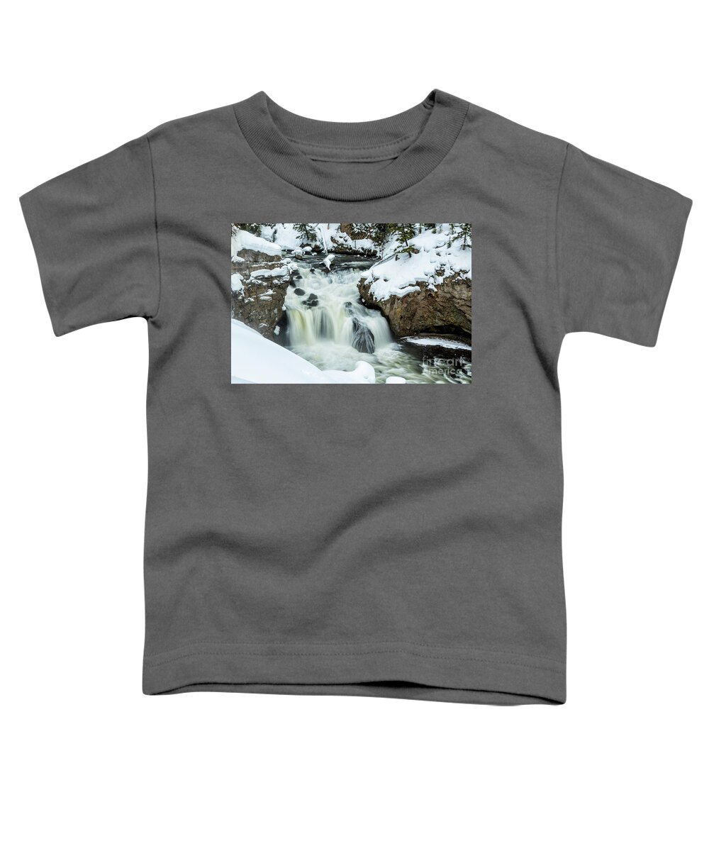 Timothy Hacker Toddler T-Shirt featuring the photograph Gibbon Falls Yellowstone 4 by Timothy Hacker