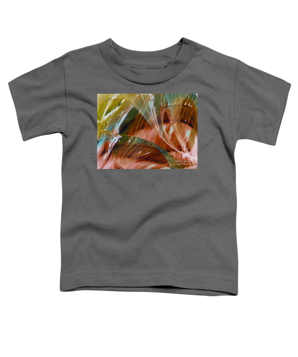 Abstract Toddler T-Shirt featuring the digital art Glass Blowing Dance by Jacqueline Shuler