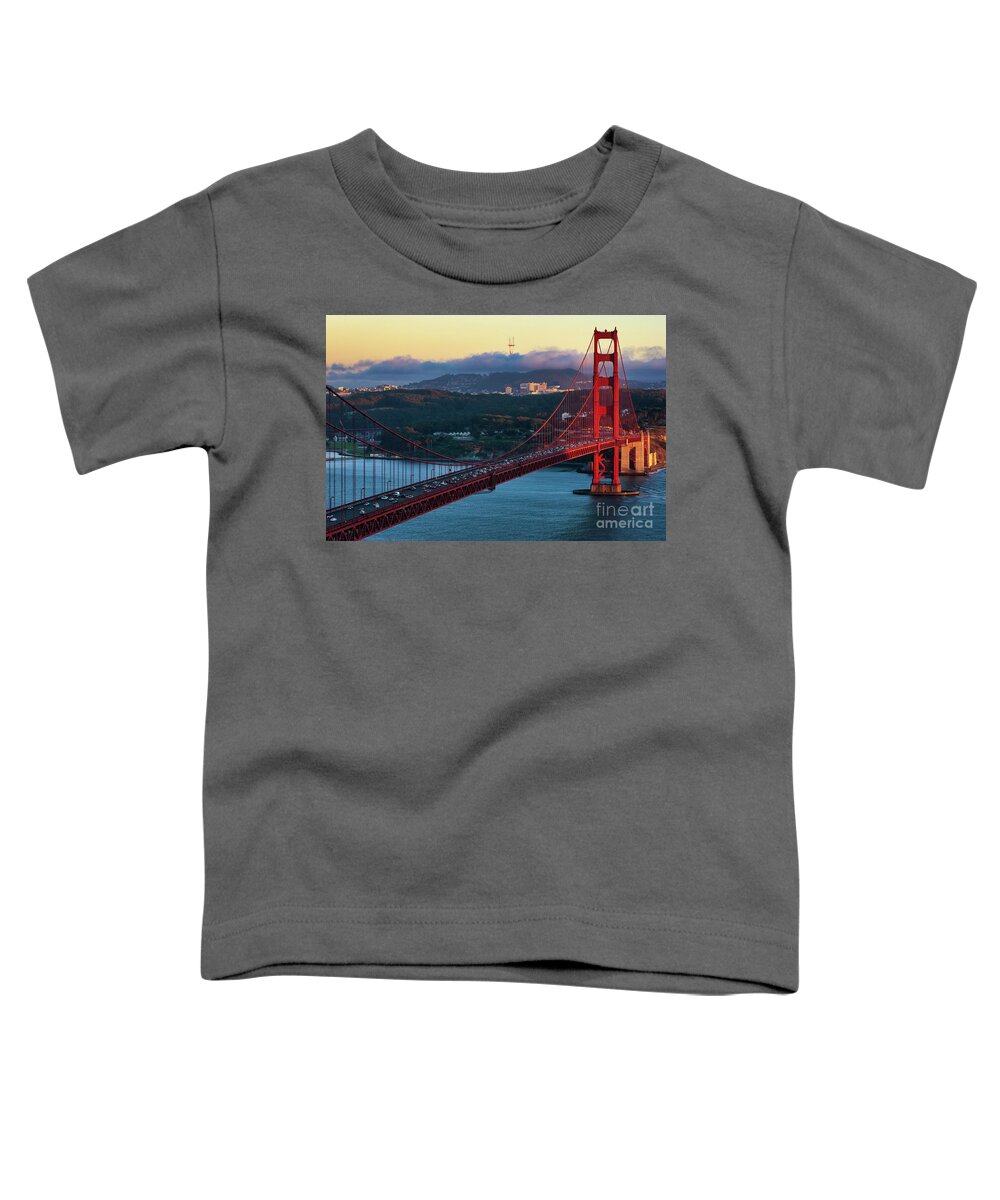 San Francisco Toddler T-Shirt featuring the photograph Golden Gate Bridge From Marin Headlands by Doug Sturgess
