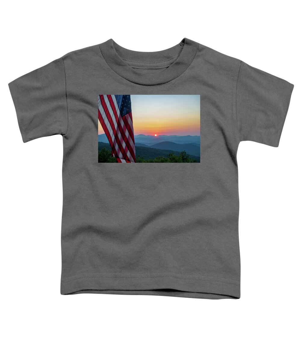 Mountain Toddler T-Shirt featuring the photograph Good Morning America by Mary Ann Artz