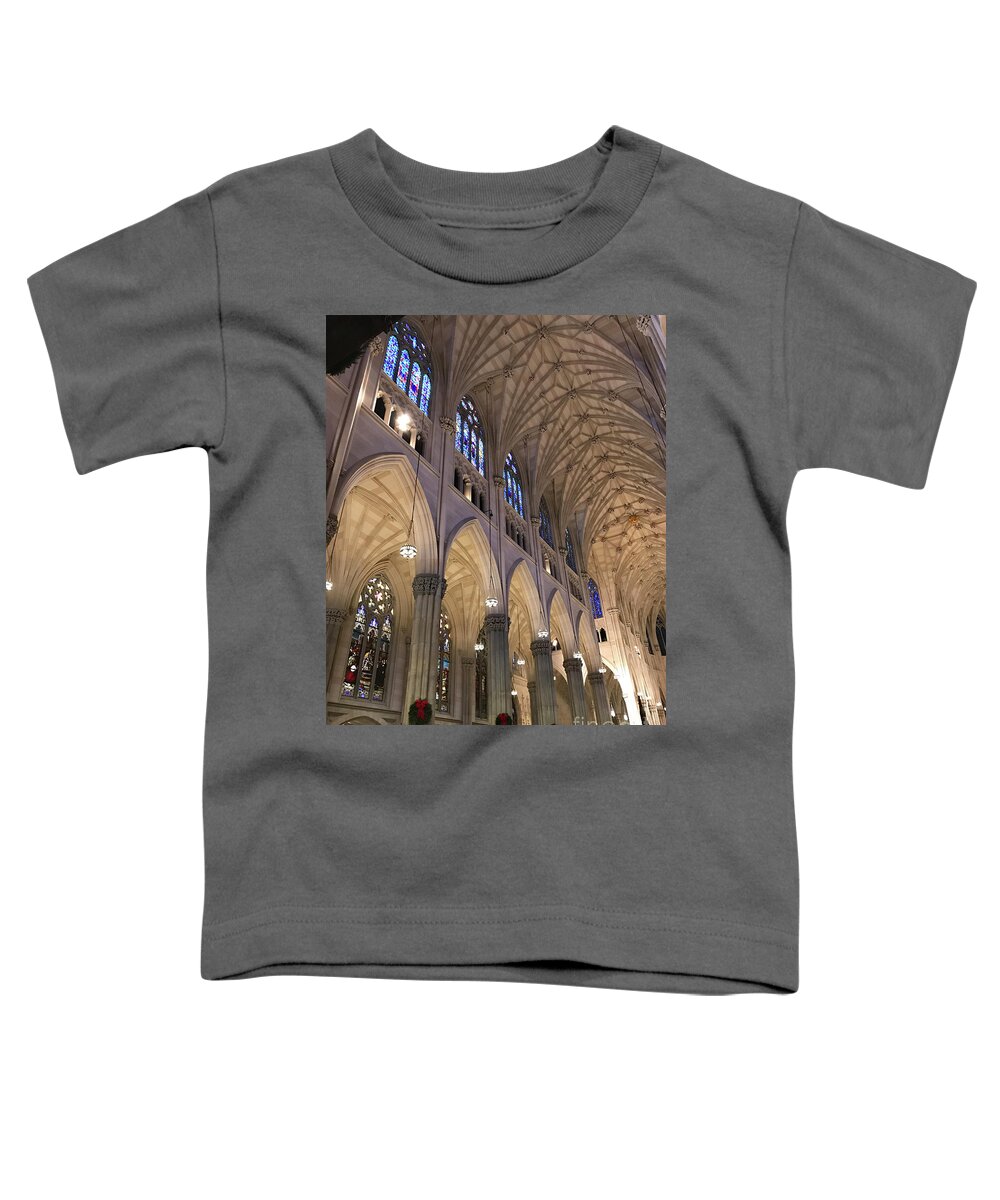 St Patricks Cathedral Toddler T-Shirt featuring the photograph St Patricks Gothic Arches by CAC Graphics