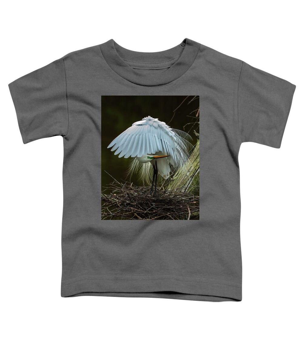Nature Toddler T-Shirt featuring the photograph Great Egret Beauty by Donald Brown